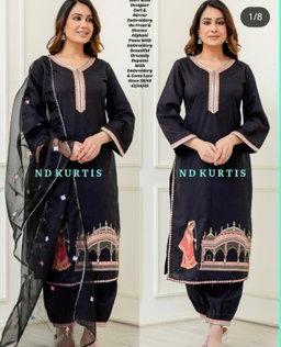 Elegant Black Kurti Set