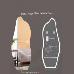 JAPANDI LED 165X55CM WALL MIRROR - 3 LED COLOR (CERMIN)