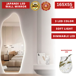 JAPANDI LED 165X55CM WALL MIRROR - 3 LED COLOR (CERMIN)