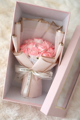 Elegant Blush Pink Everlasting Rose Box