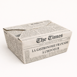 TAKEOUT LUNCH BOXES -RETRO NEWSPAPER PRINTS / 40oz - 1183ml