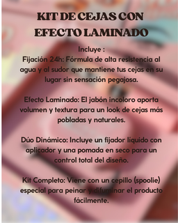 Kit para fijar cejas con efecto laminado 