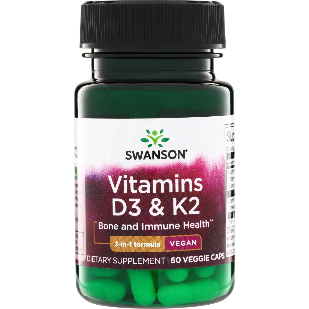 Swanson - Vitamins D3 & K2 - 2,000 IU & 75 mcg_0