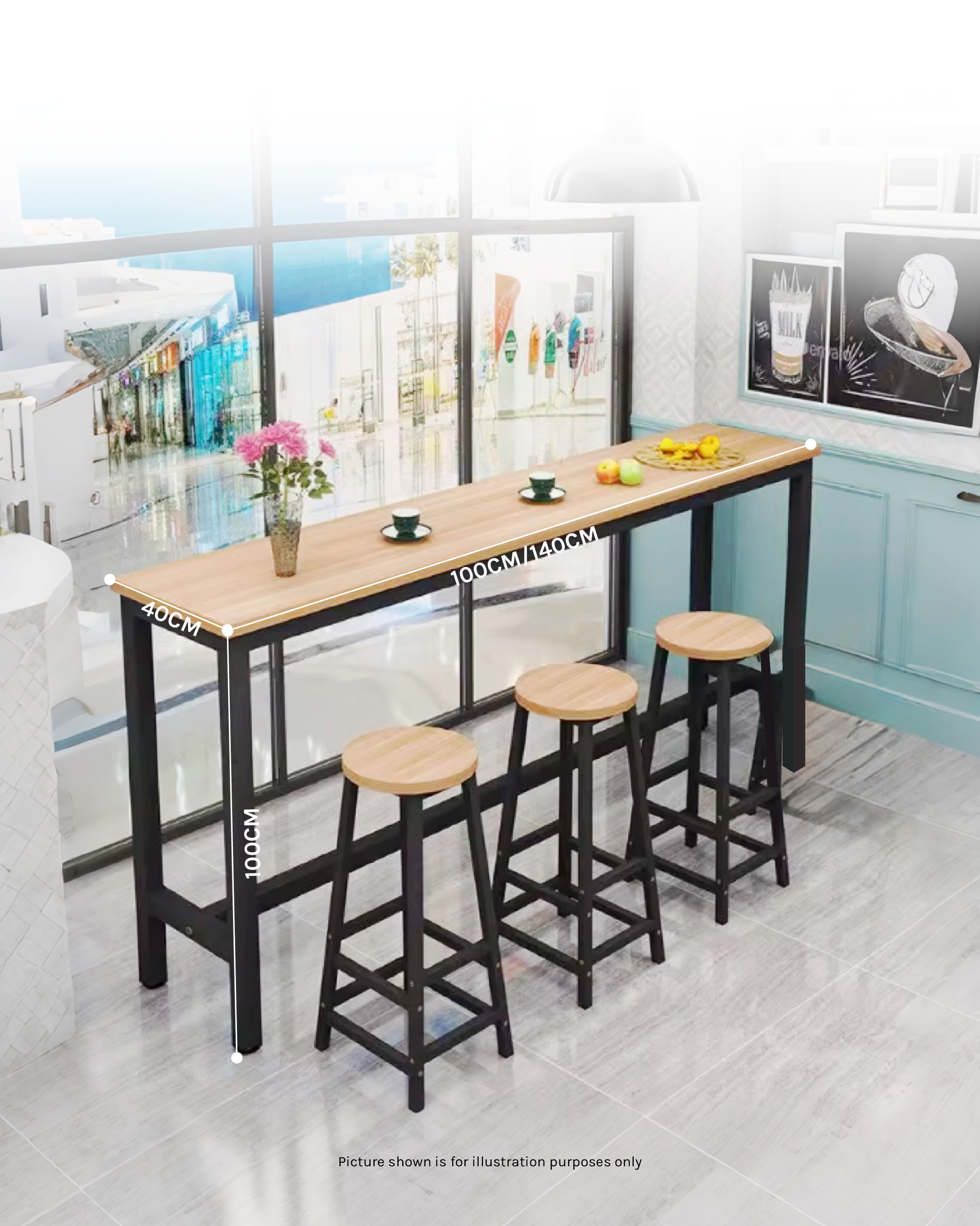 736 -   BEIGE BAR TABLE_0