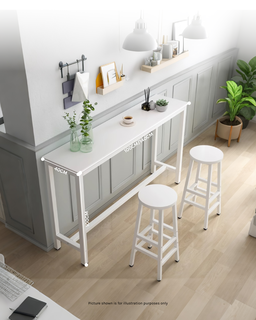 736 - WHITE BAR TABLE