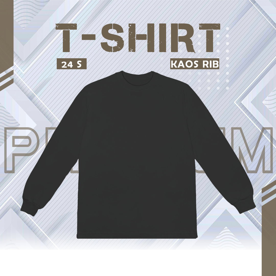 HITAM + RIB 24S - KAOS RIB