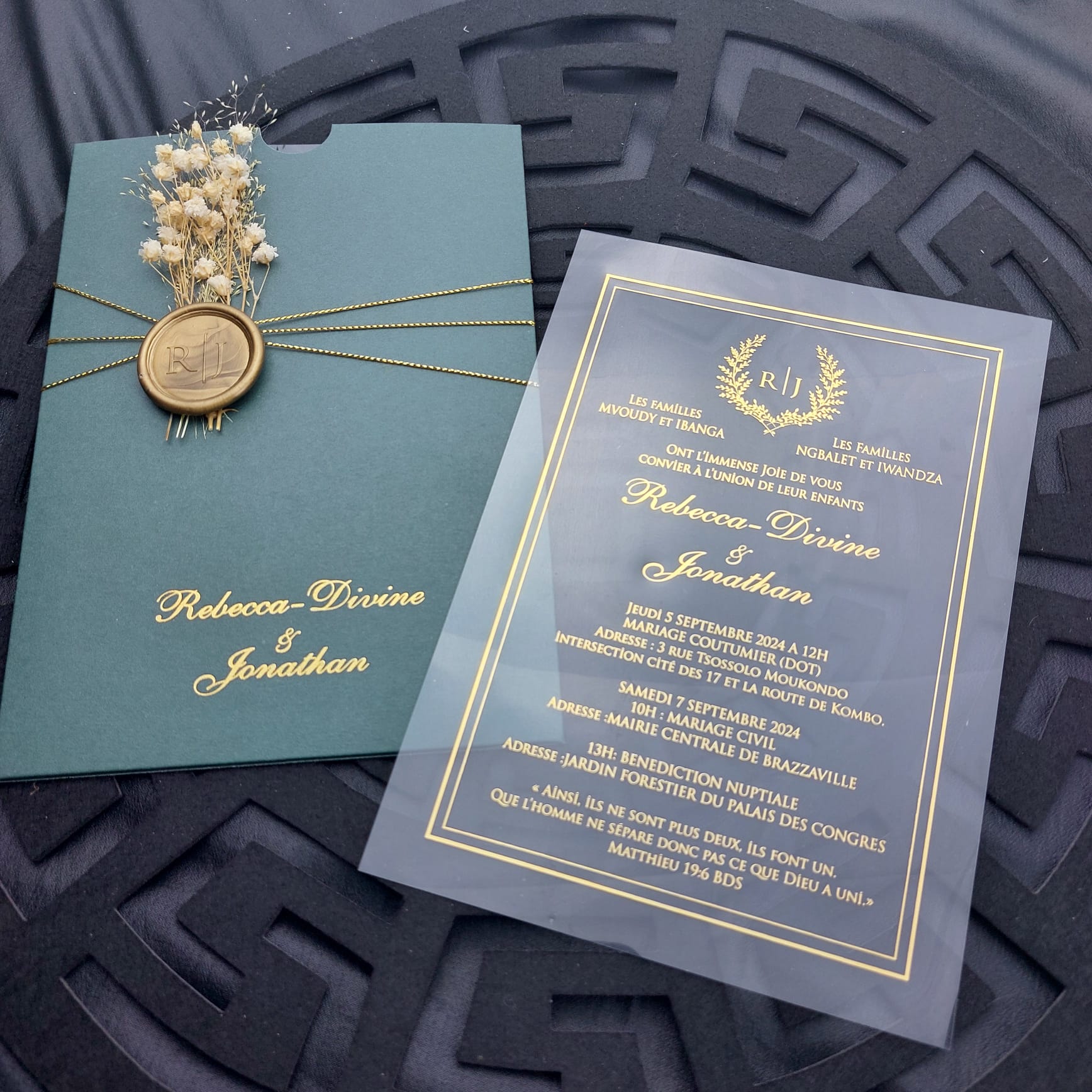 Invitations en Acrylique  