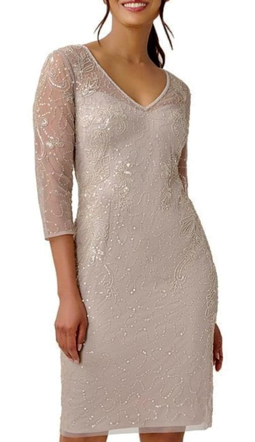 Ladies Nude Embellished Dress