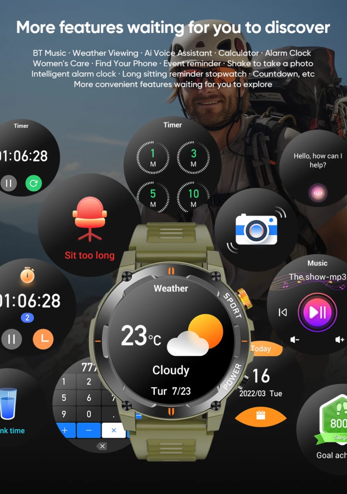 J300 Military Style Smartwatch_6
