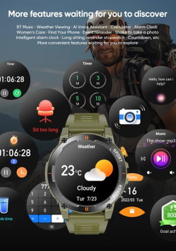 J300 Military Style Smartwatch