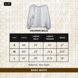 BAJU SATIN - REBANA (WHITE)