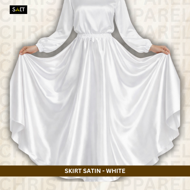 SKIRT SATIN - WHITE