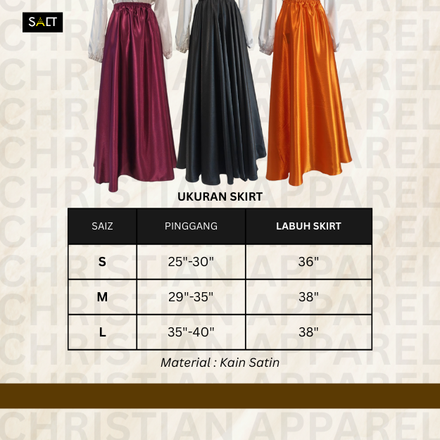 SKIRT SATIN - BLACK _1