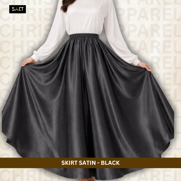 SKIRT SATIN - BLACK 
