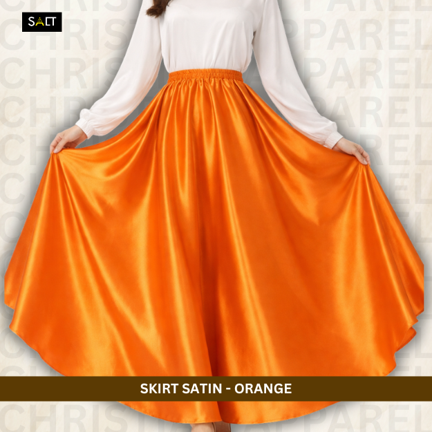 SKIRT SATIN - ORANGE_0
