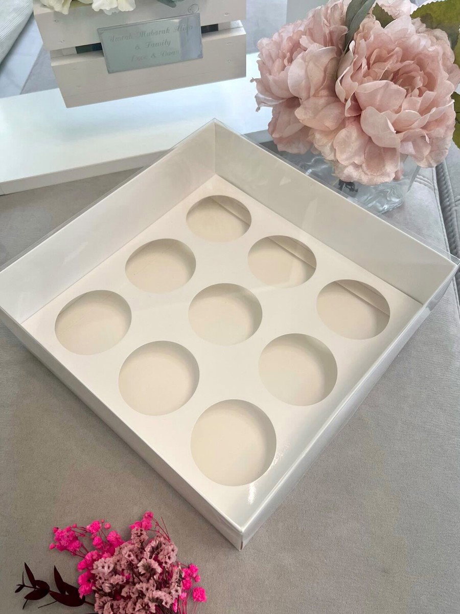 1816 CUP CAKE BOX 9 HOLES -CCB9 _1