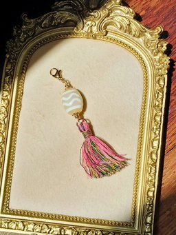 White Double Water Wave Zi-Boost Charm