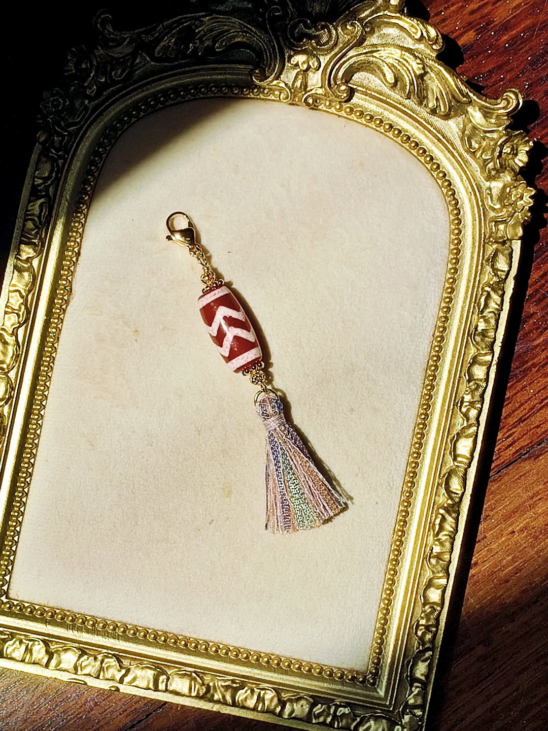 Pinkish Red Double Water Wave Zi-Boost Charm
