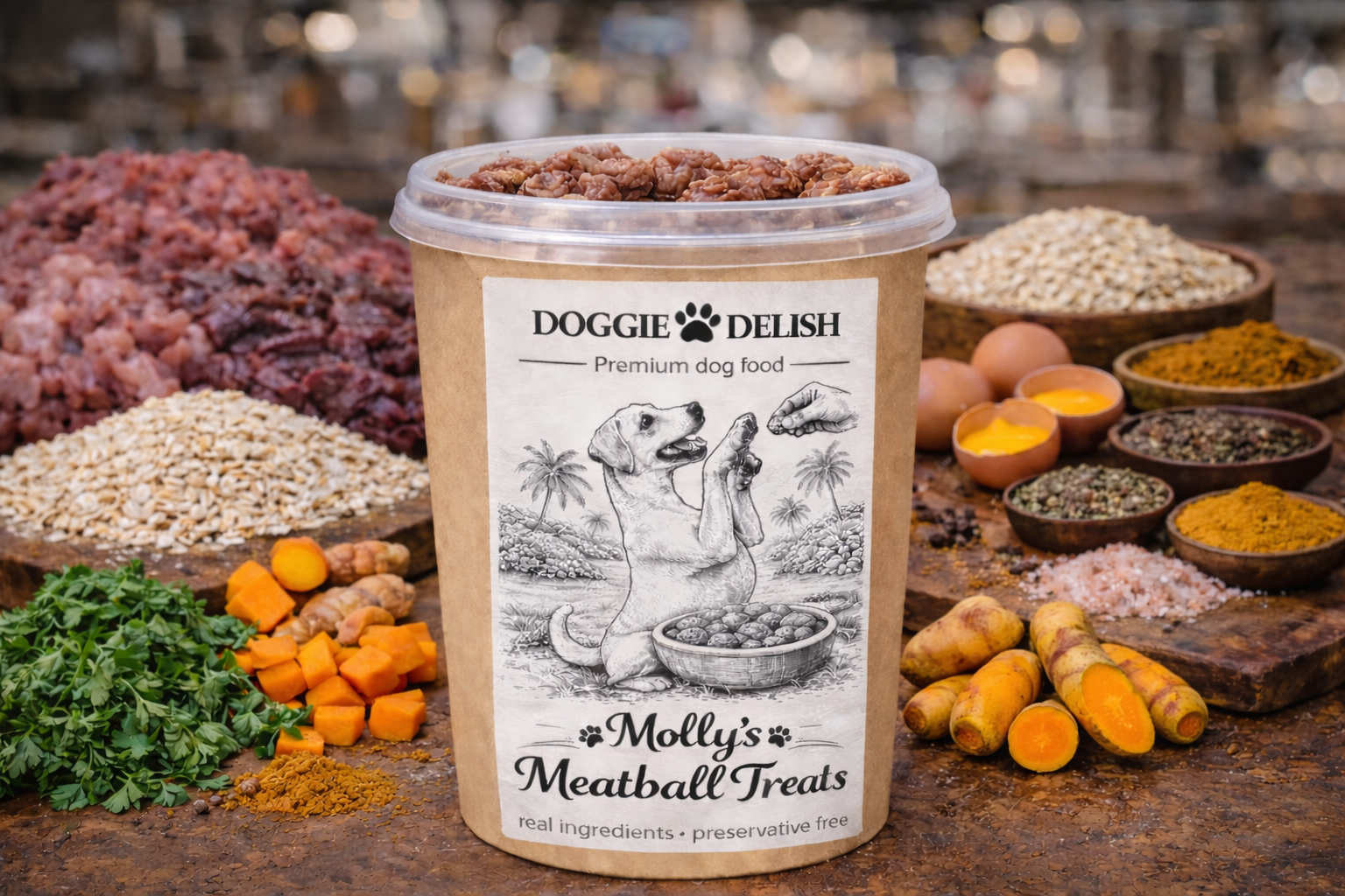 Molly's Lamb & Beef Meatball Treats/Toppers 350g