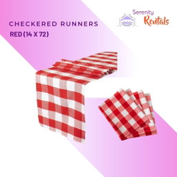 Red Checkered Table Runners