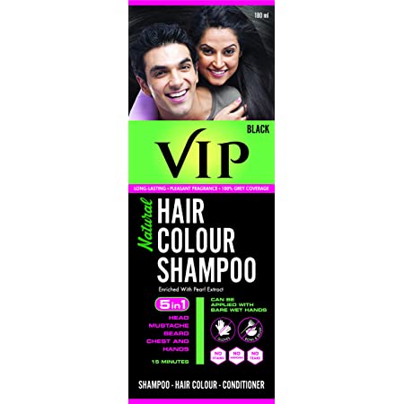VIP Black Hair Colour Shampoo - 180ml