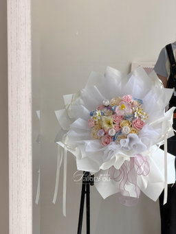 Champagne Pink Dopamine Soap Flower Mixed Bouquet 
