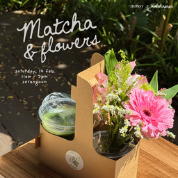 matcha lattes x fresh flowers