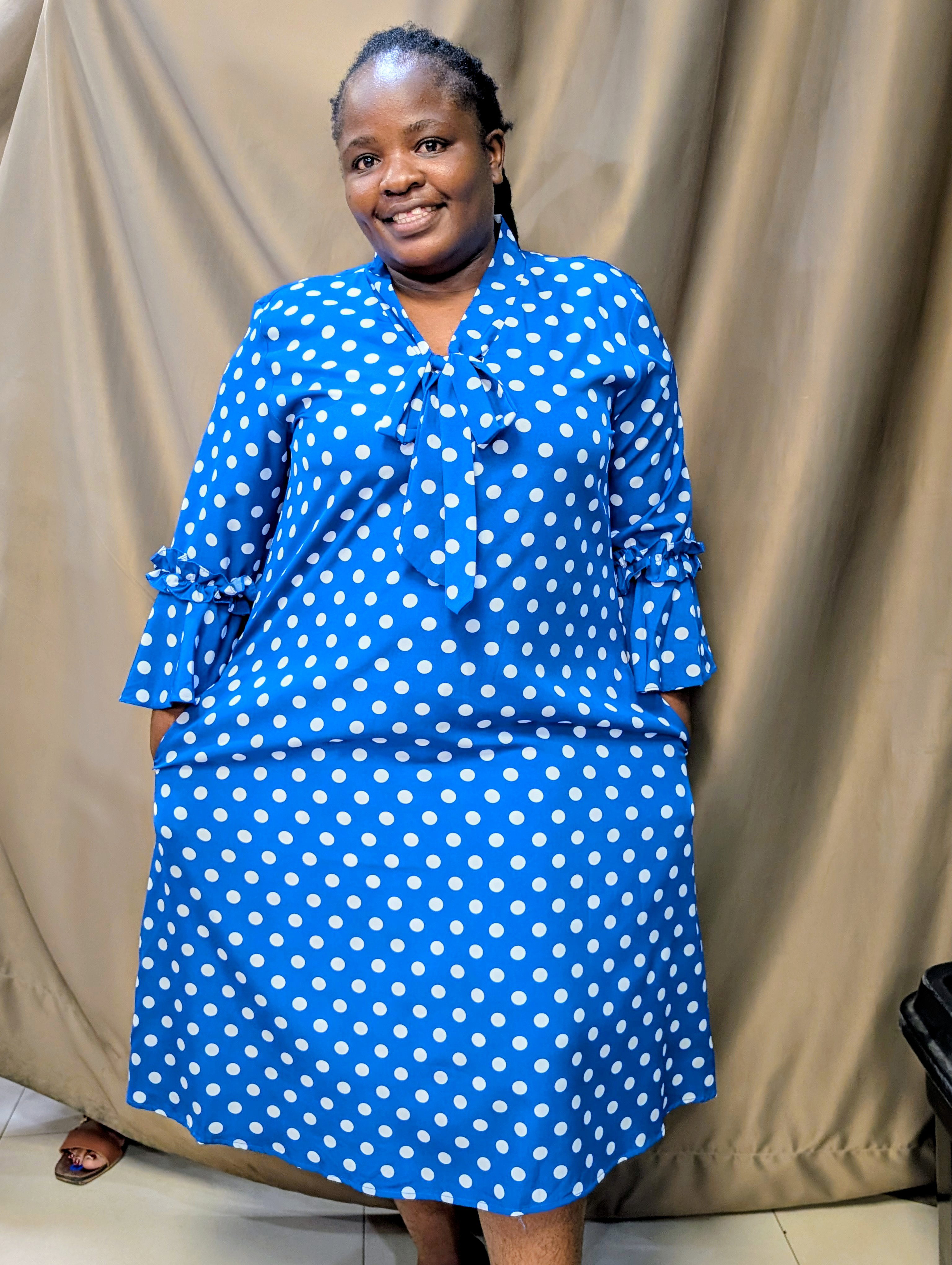 Blue Polka Dress