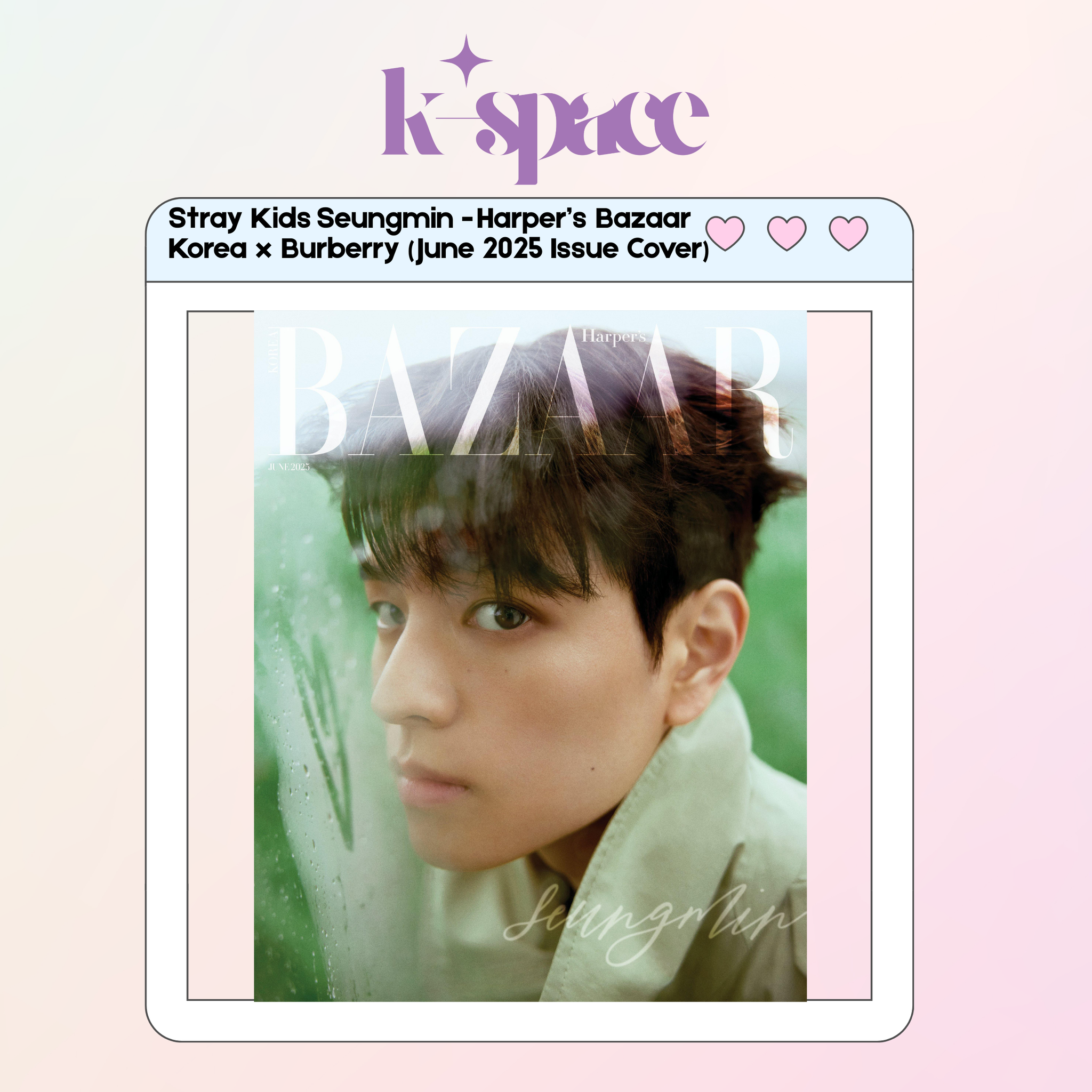 Stray Kids Seungmin - Harper’s Bazaar Korea x Burberry (June 2025 Issue Cover)_0
