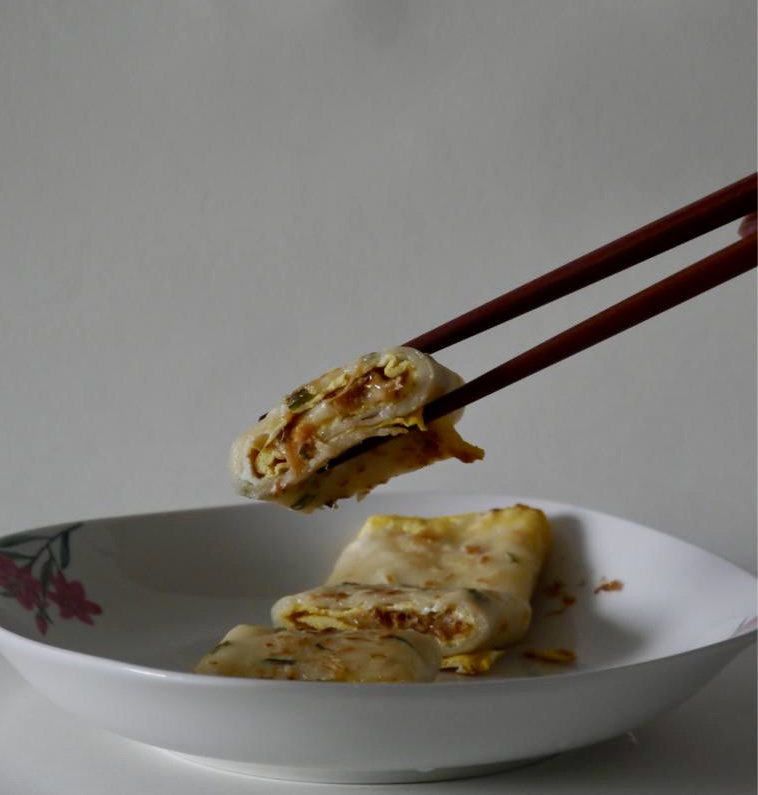 Chicken Floss Egg Crepe (肉松蛋饼)