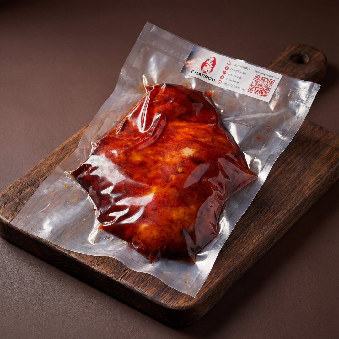 Frozen Pork Jowl Cheeky Char Siew Meat 冰冻猪脸肉蜜汁叉烧