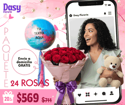 Paquete 24 rosas