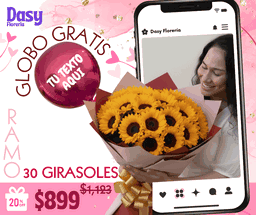 Ramo 30 girasoles