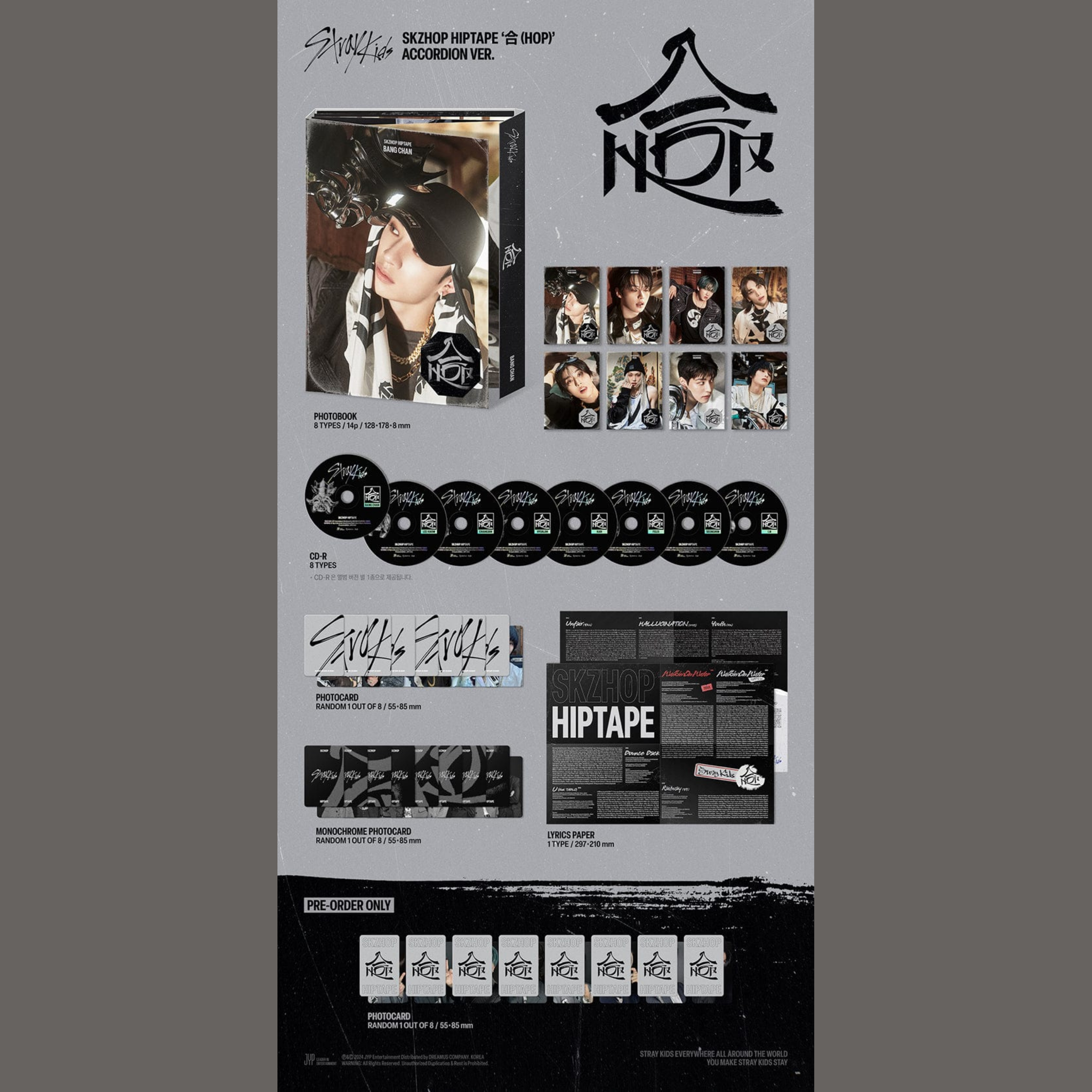 Stray Kids SKZHOP HIPTAPE (HOP) ALBUM - Accordion Ver_1