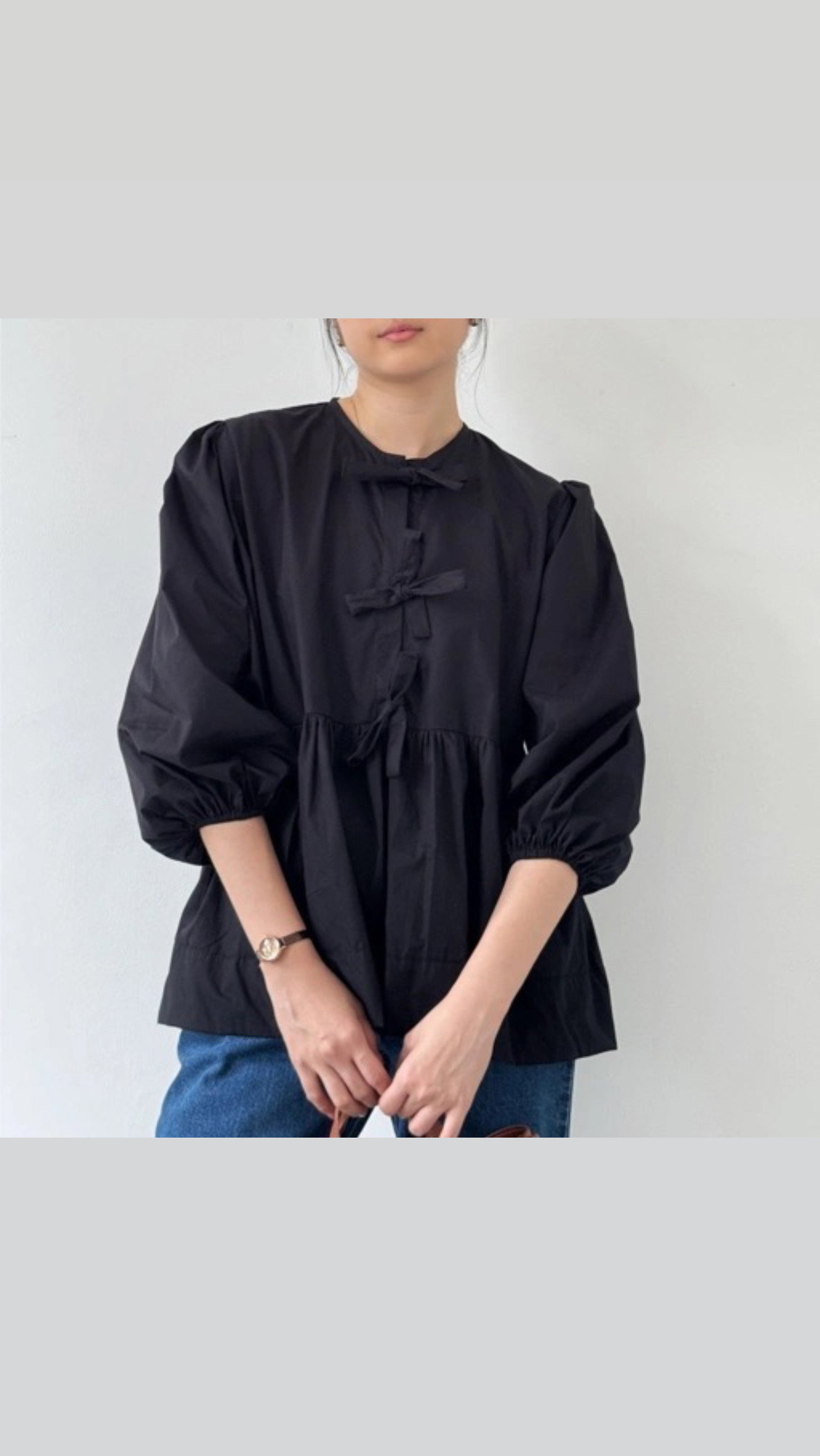BWBYAZ Anya Puffy Ribbon Top (Pre-order)_3