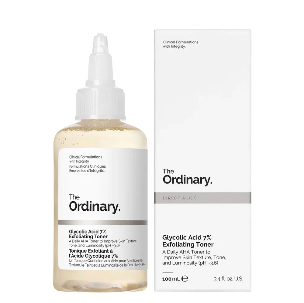 The Ordinary Glycolic Acid 7% Exfoliating Toner, Brightening and Smoothing Daily Toner for More Even-Looking Skin Tone