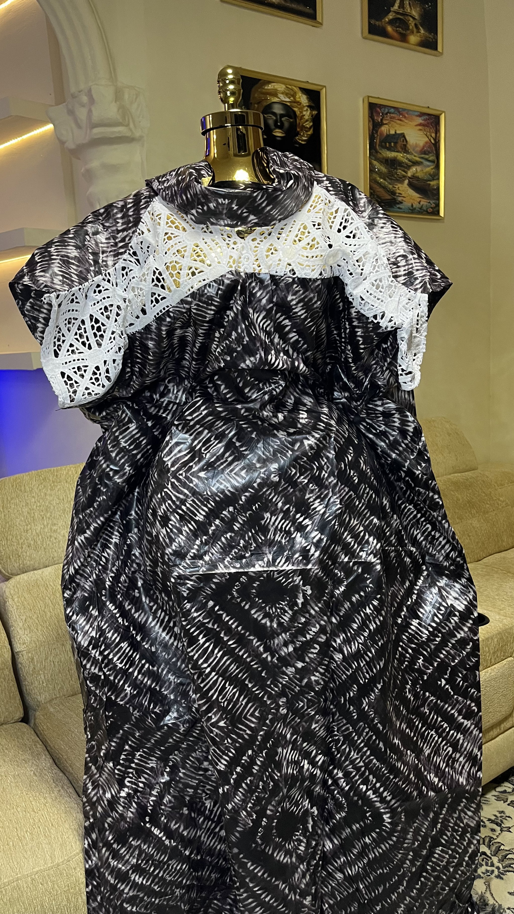 Dark Brown - Batik Style Print_0