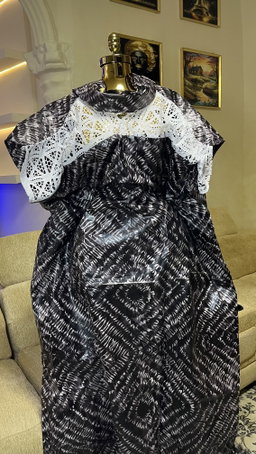 Dark Brown - Batik Style Print