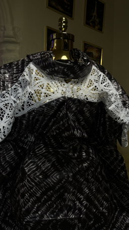 Dark Brown - Batik Style Print