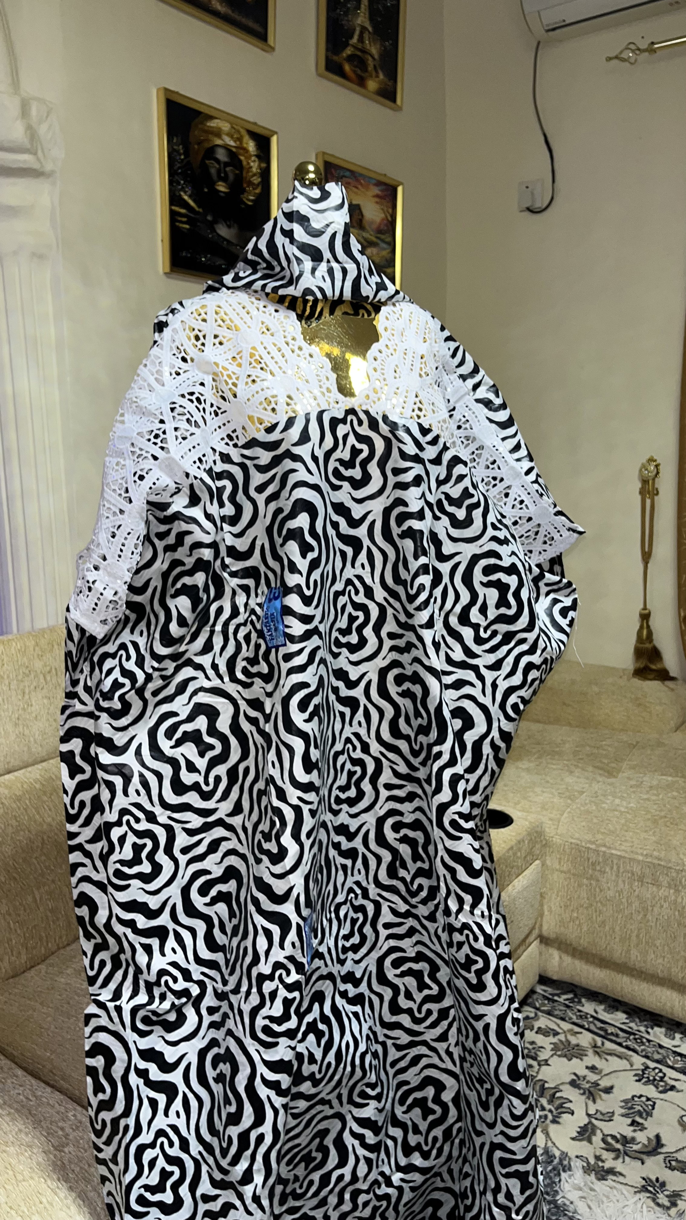Black & White - Batik Style Print