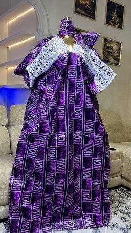  Purple - Batik Style Print