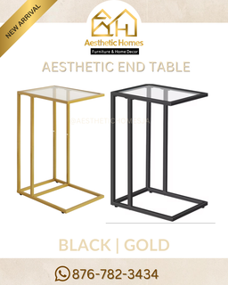 Aesthetic Luxury Metal End Table 