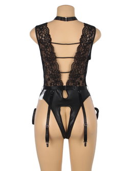 Belle Noir – Velvet Chains- Body Suit