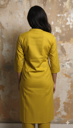 Floral Embroidered Pure Cotton Straight Kurta with Trouser