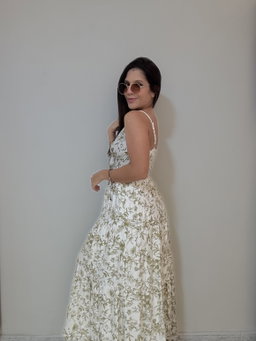Vestido de flores verdes 