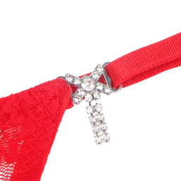 Red Thong with adjustable straps