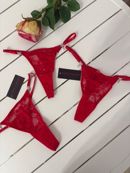 Red Thong with adjustable straps