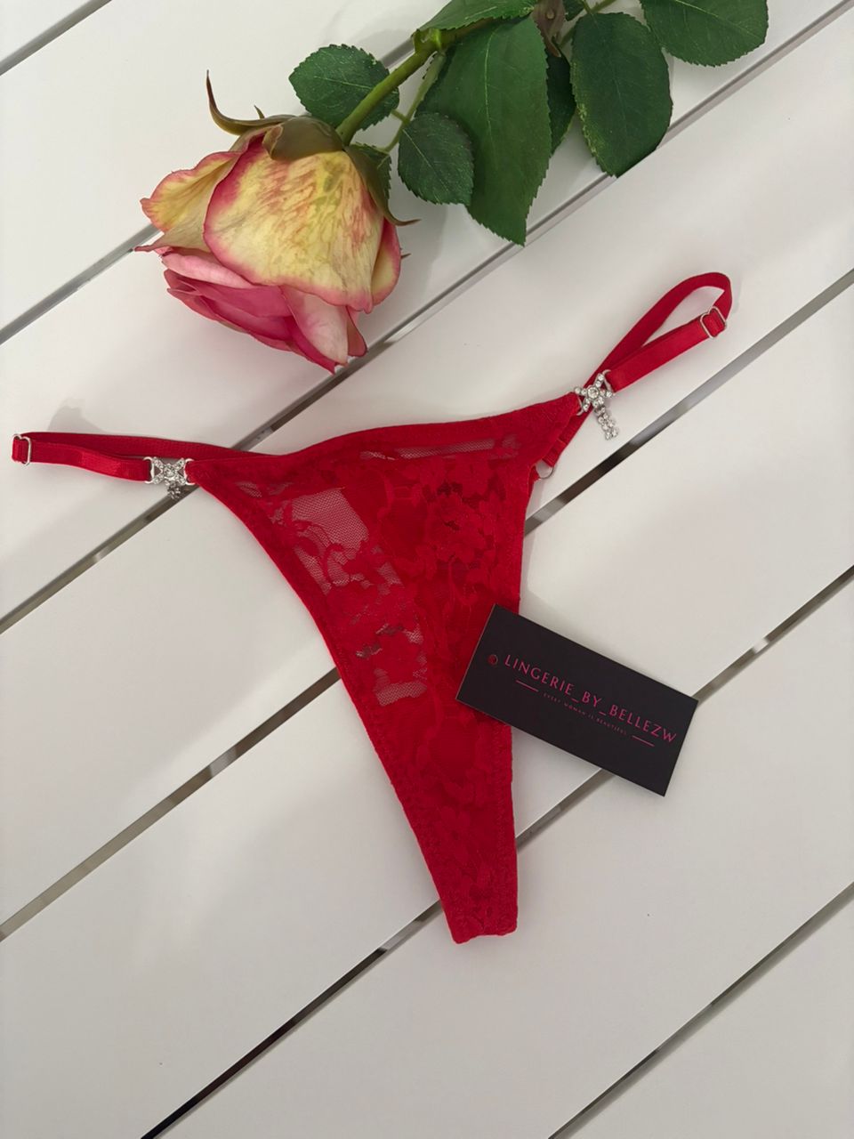 Red Thong with adjustable straps_1