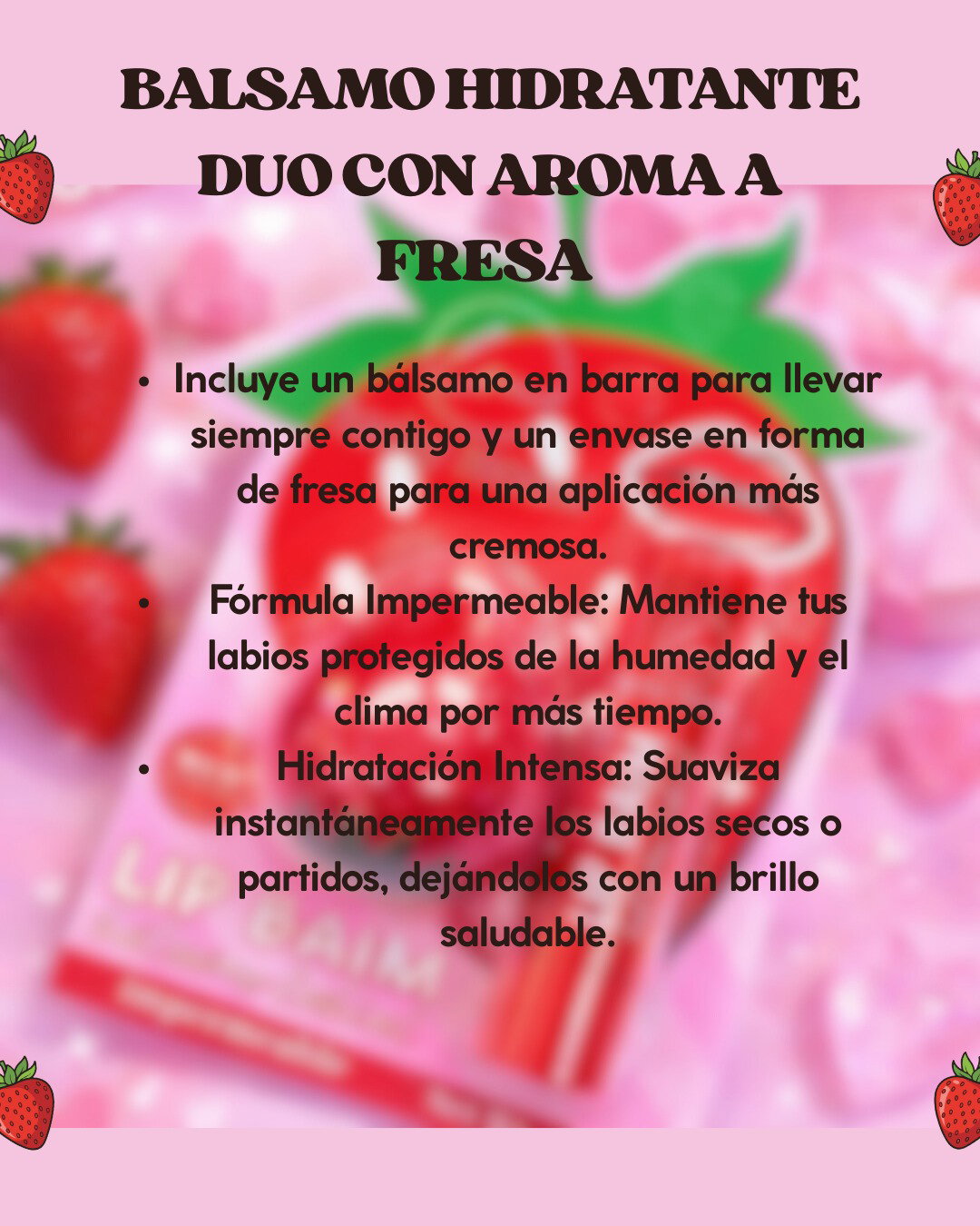 Bálsamo Hidratante Con Aroma A Fresa Duo _1