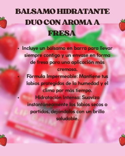 Bálsamo Hidratante Con Aroma A Fresa Duo 